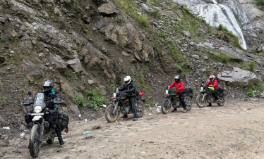 Motorbike adventure through Upper Mustang’s desert landscape and ancient villages.