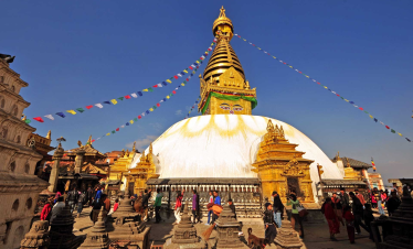 Kathmandu Durbar Square with historic temples and palaces in Nepal