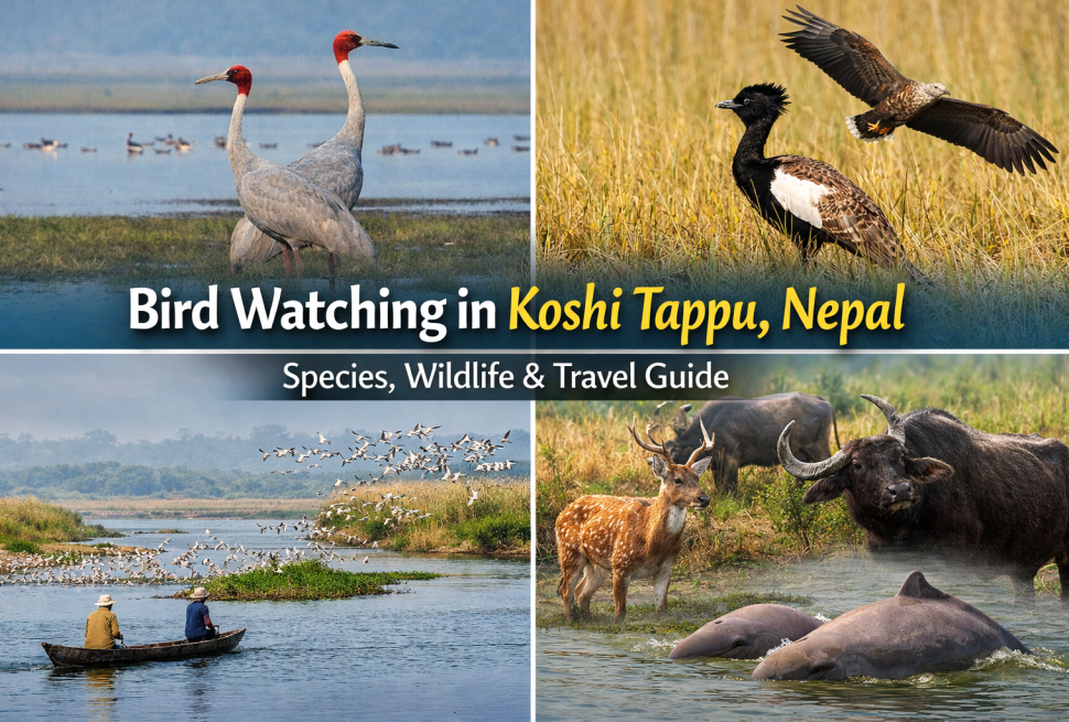 Bird Watching at Koshi Tappu, Nepal – Views of wetland birds and the natural river setting.