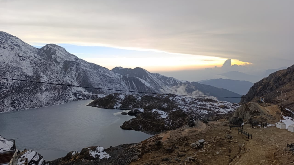 Gosaikunda Trek Guide 2026 showing trekkers hiking toward the sacred Gosaikunda Lake in Langtang National Park, Nepal.