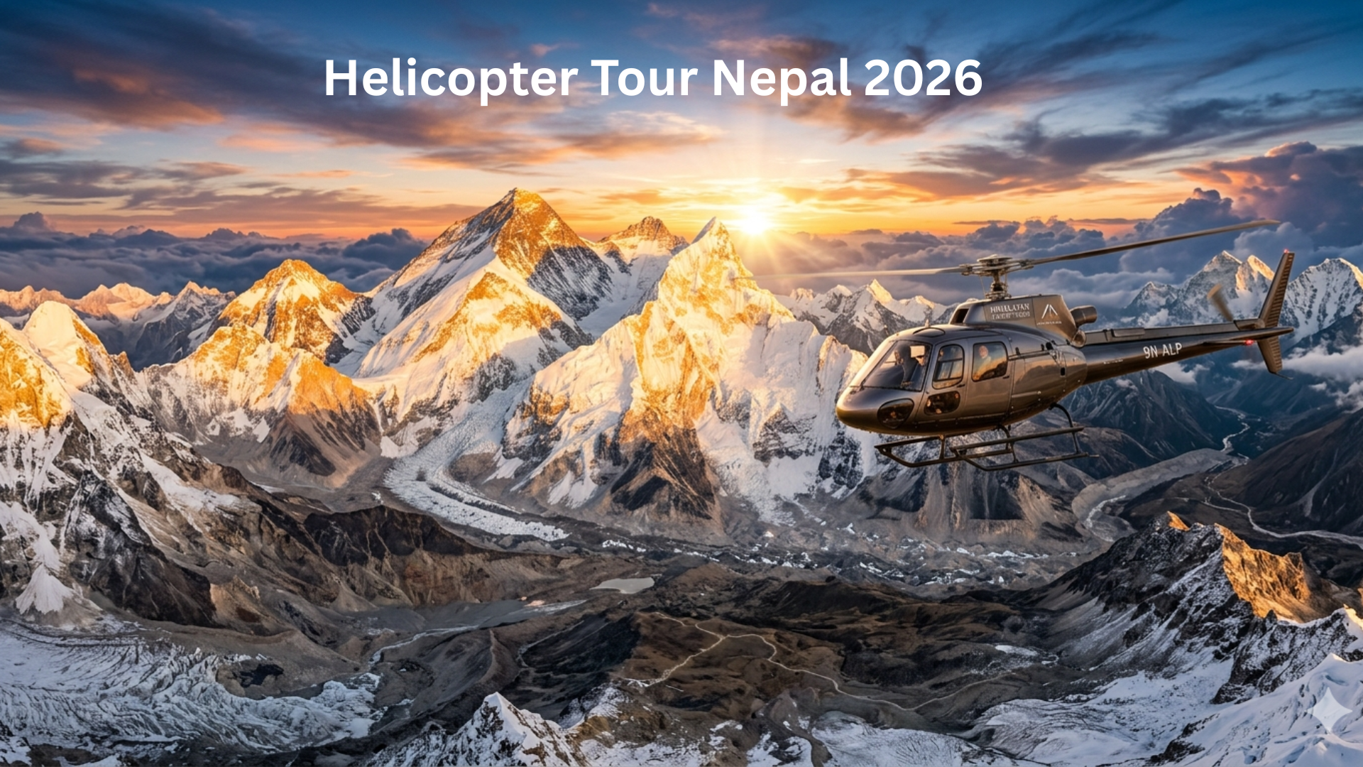 tour flying over the Himalayas in Nepal with Mount Everest views