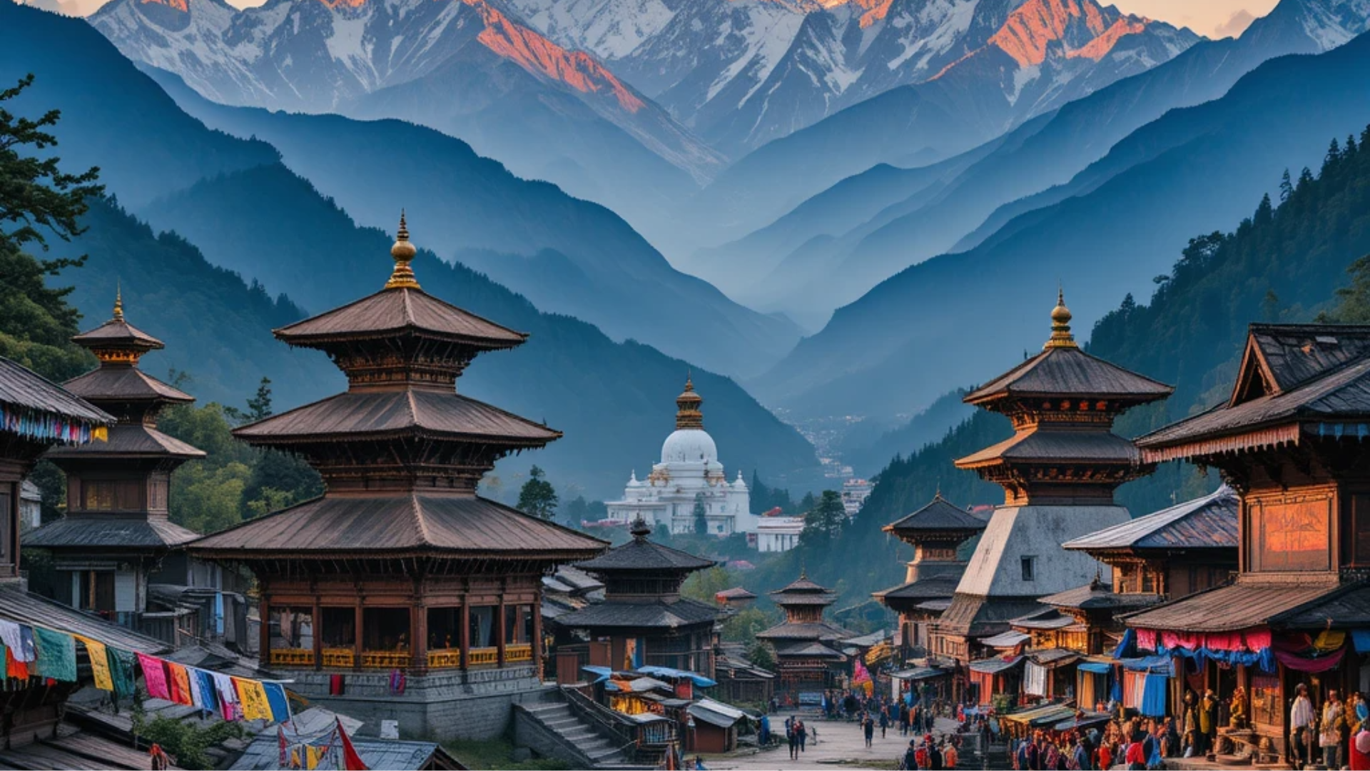 Travel guide to Nepal culture mountains and heritage featuring Himalayan landscapes, Kathmandu temples, and famous tourist destinations.