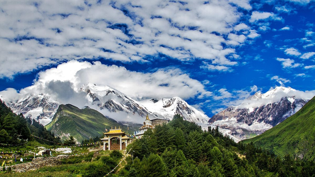 Tsum Valley Trek 2026 route with Mu Gompa and Ganesh Himal mountain views in Nepal